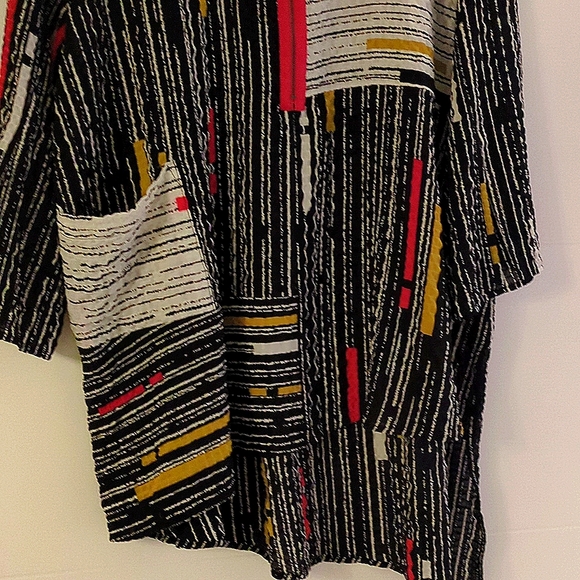 IC by Connie K lagenlook boho multicolor asymmetrical tunic oversized XL - Picture 3 of 8